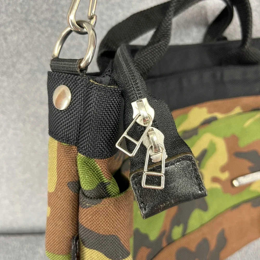 Virtual Trip Messenger Bag Green Camo Canvas nylon Crossbody Streetwear